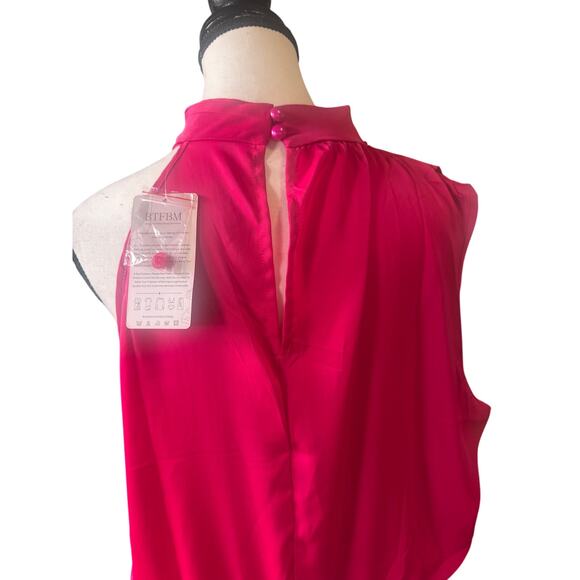 NWT size XL women’s pink elephant long gown Maxi dress - Picture 7 of 9